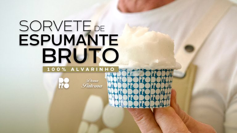 sorvete de espumante bruto 100% alvarinho Dona Paterna
